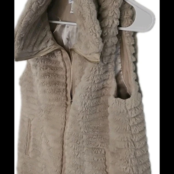 Calvin Klein Puffer Vest Women M Ivory Y2k Boho Vtg Cottagecore Barbie Retro - Picture 4 of 12